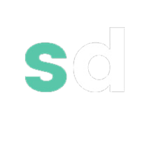 Logo do Seu Dinheiro. A letra S é verde claro, e a letra D é branca.