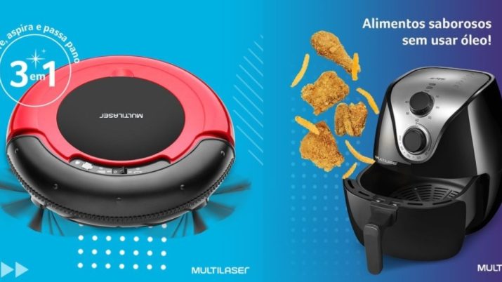 Multilaser Air Fryer Robô Aspirador