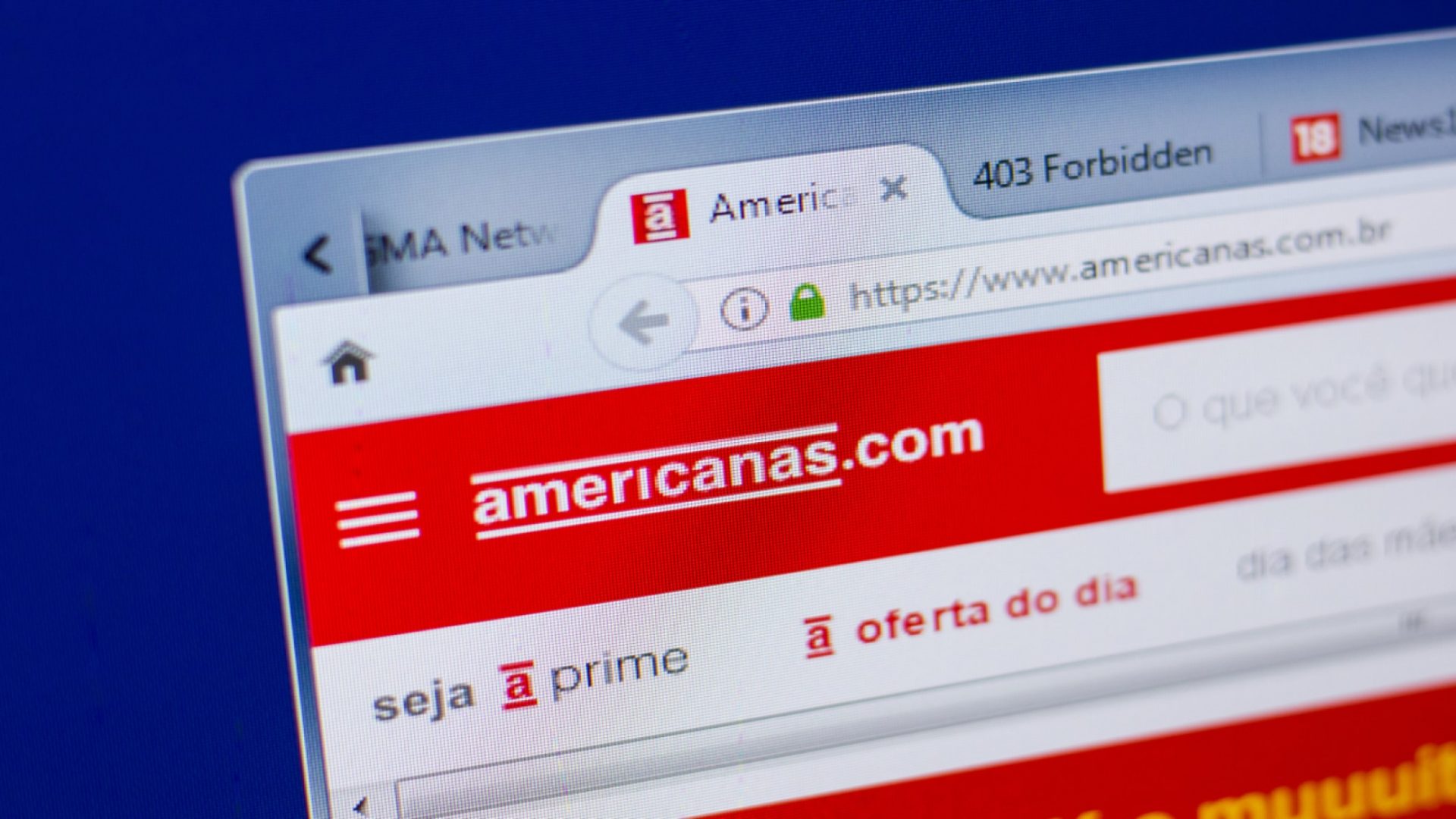 Site da Americanas.com, que ficou fora do ar por dois dias
