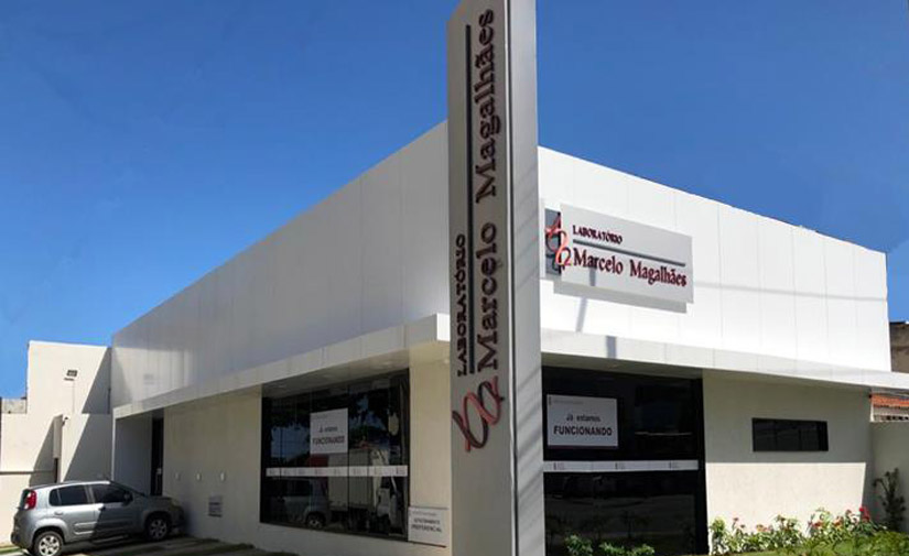 Fachada de uma unidade do Laboratório Marcelo Magalhães