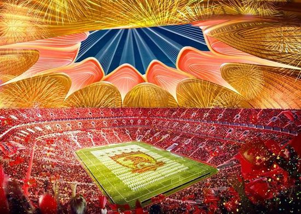 Projeção do projeto do estádio do Guangzhou Evergrande