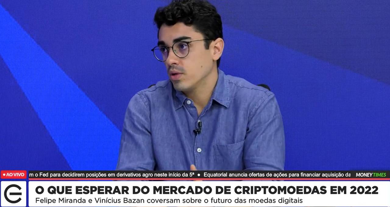 Imagem da Live com Vinicius Bazan falando