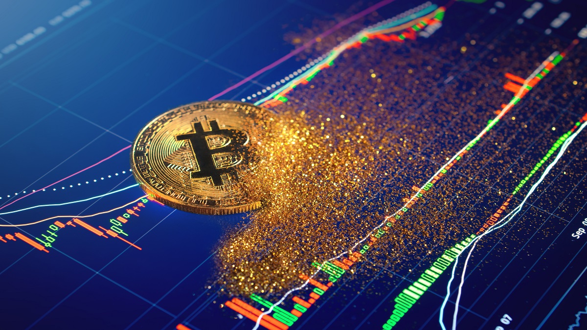 bitcoin e gráfico de desempenho de ativos