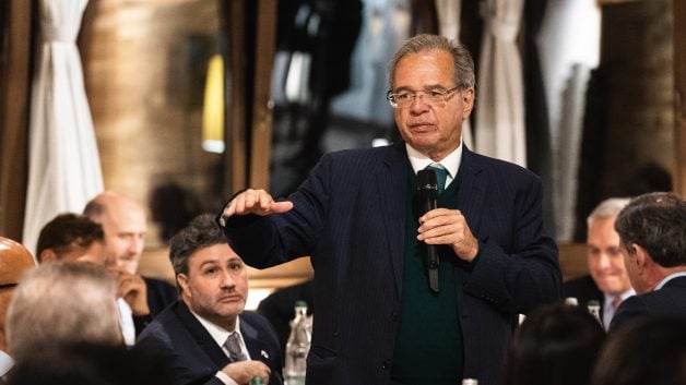 Ministro da Economia, Paulo Guedes, durante participação no Fórum Econômico Mundial