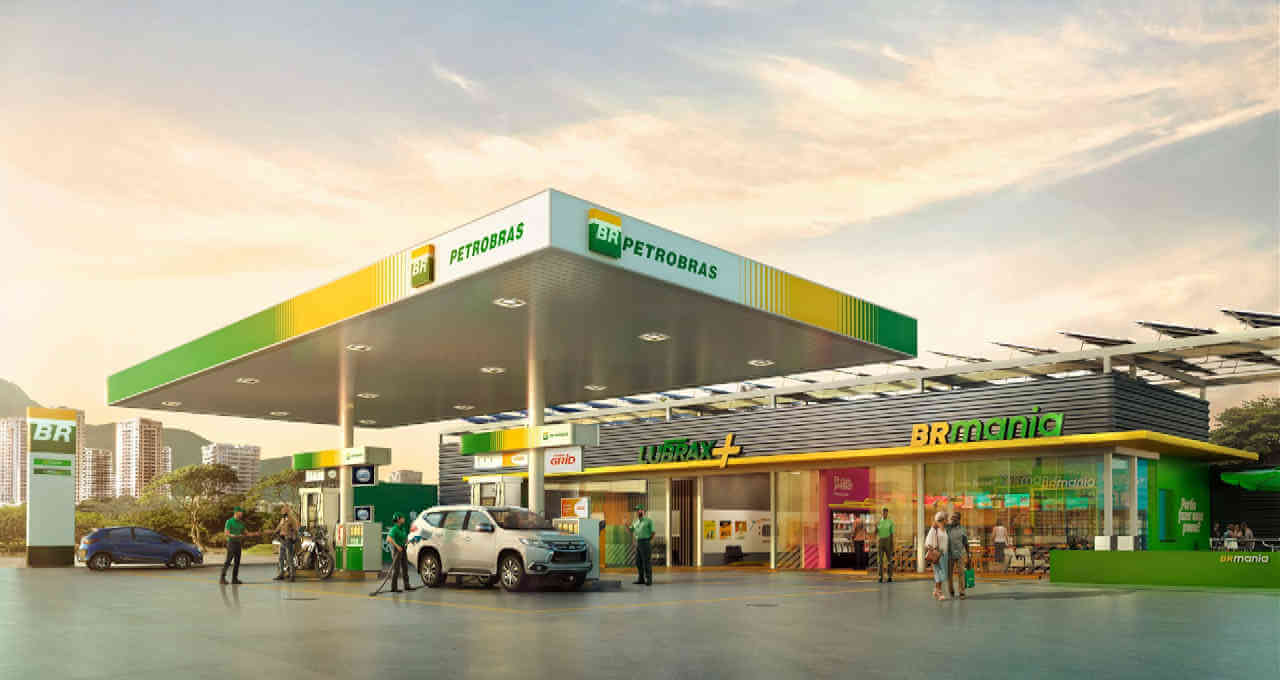 Posto de gasolina Petrobras petr4