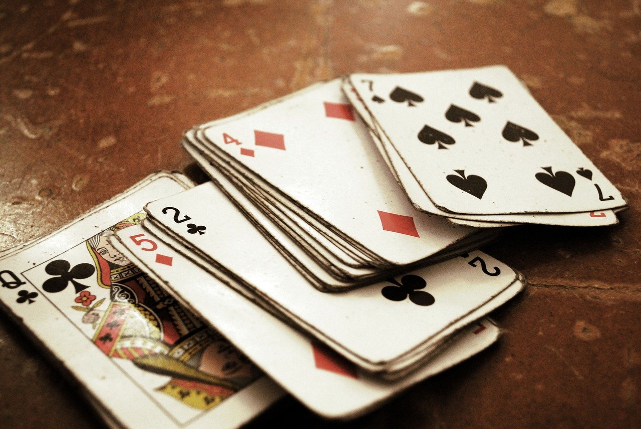 cartas, baralho, ás, jogo