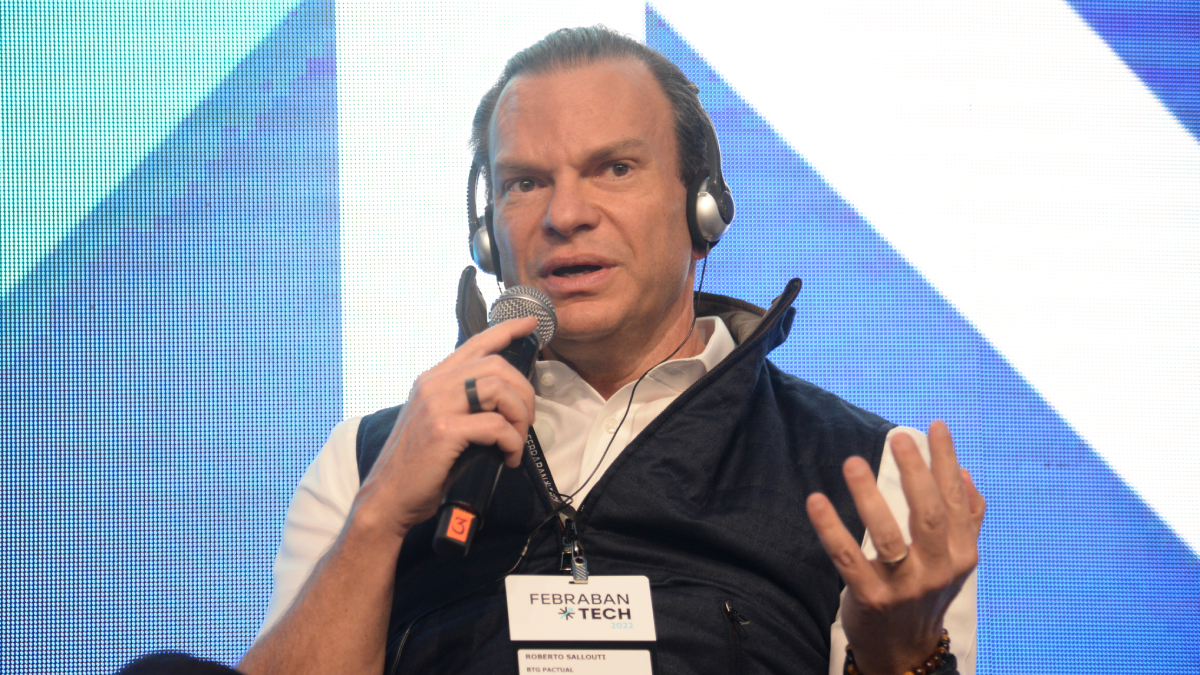 Roberto Sallouti, CEO do BTG Pactual, durante a Febraban Tech 2022