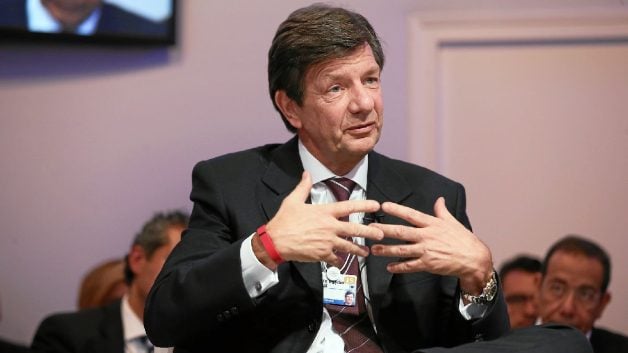 Roberto Setubal quando era presidente do Itaú durante o Forum Econômico Mundial