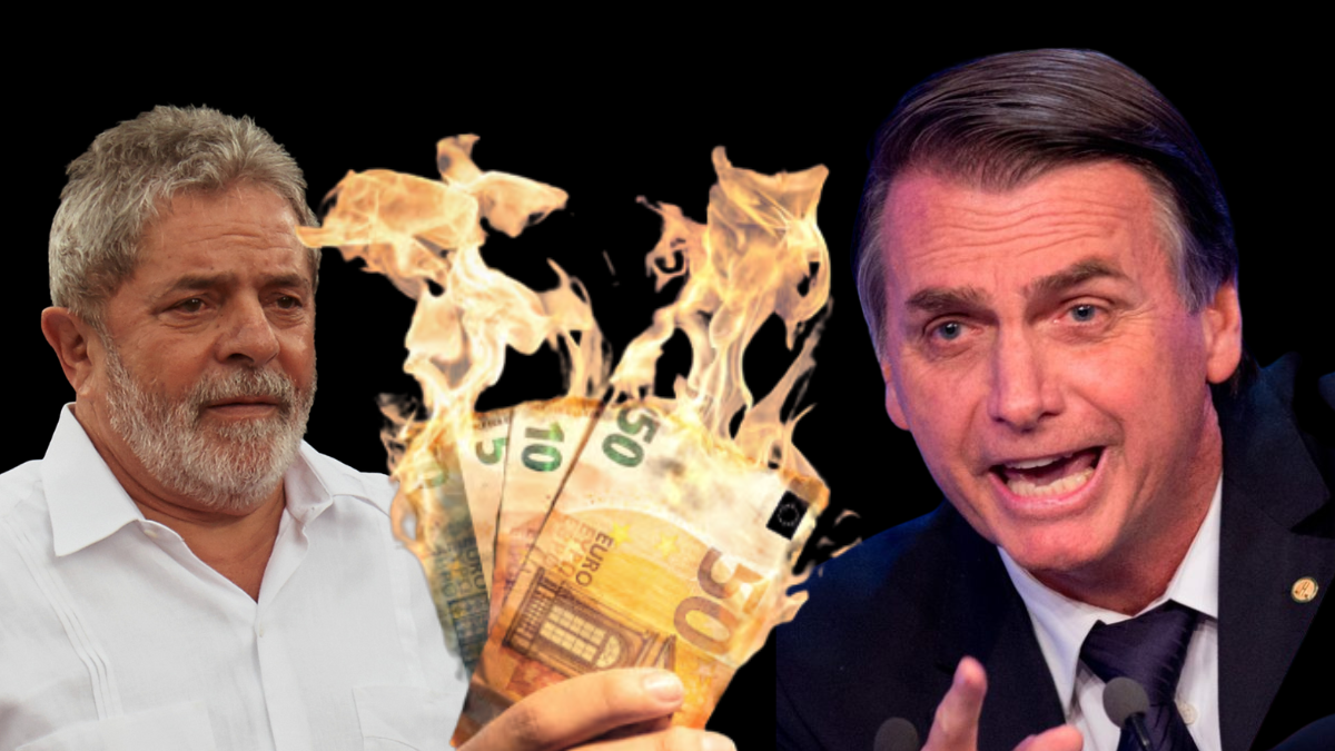 Montagem com Lula e Bolsonaro