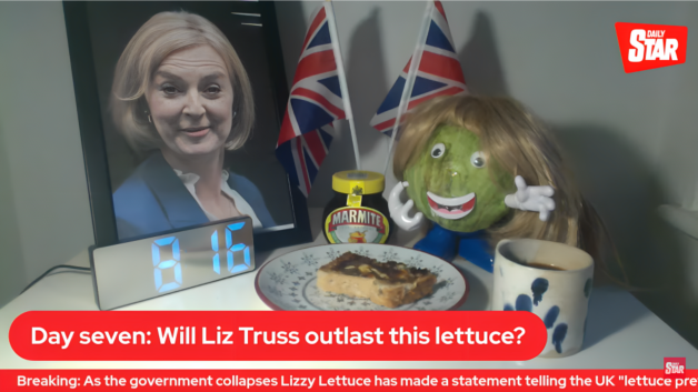 Liz Truss e o maço de alface