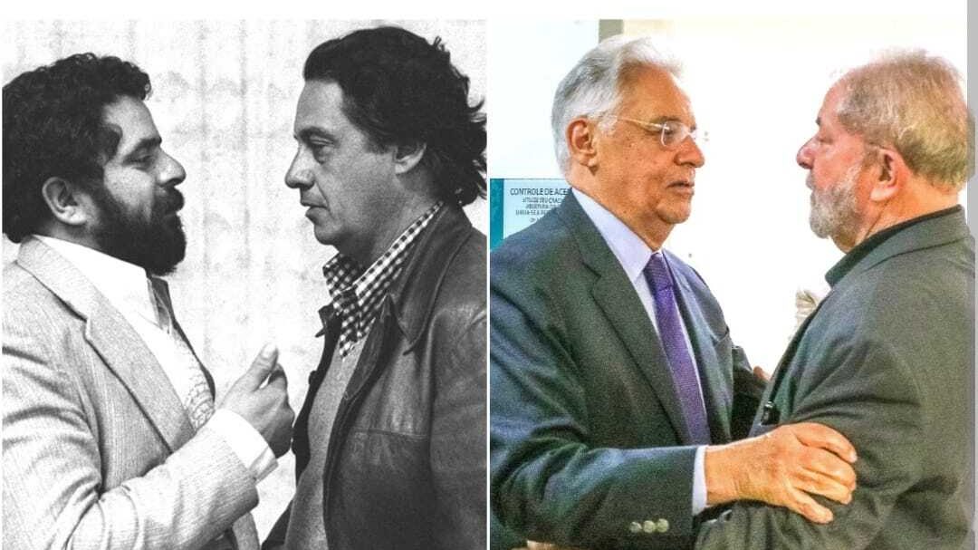 Ex-presidente FHC ao lado de Luiz Inácio Lula da Silva