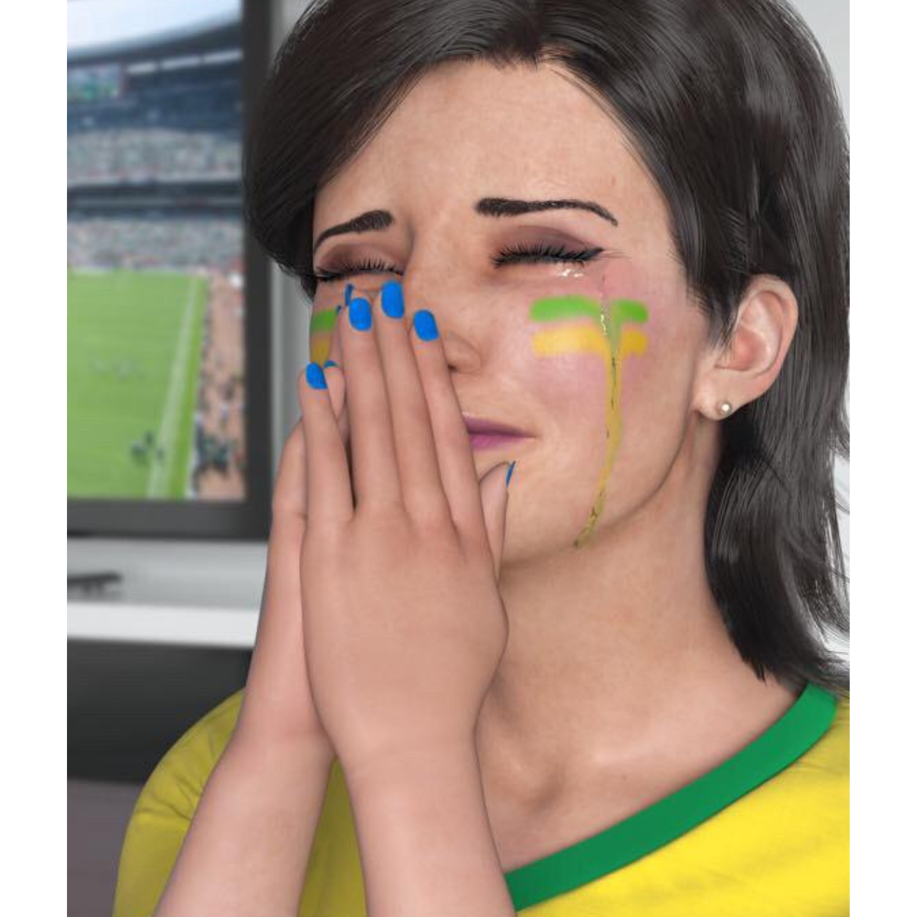 Lu, do magalu, chorando 