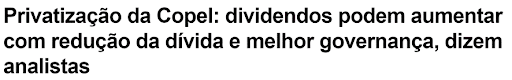 Copel (CPLE6) com capital pulverizado? Se depender do governo do Paraná,  privatização vai acontecer — ações disparam 22% - Seu Dinheiro