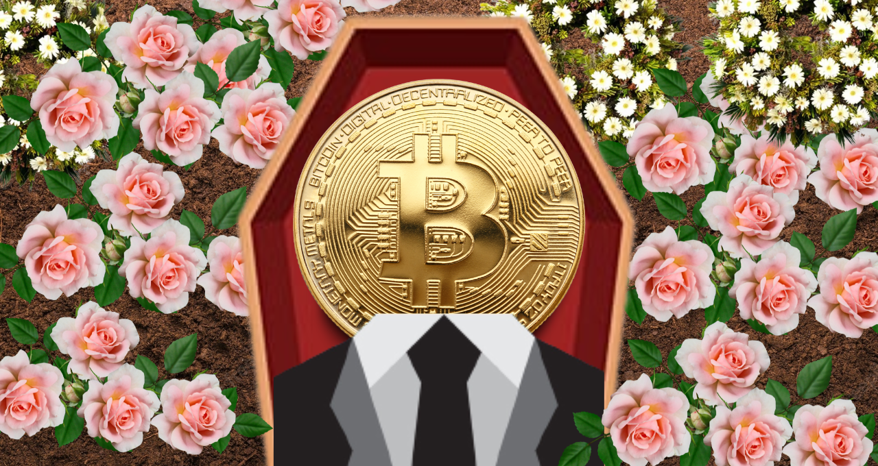 Bitcoin no caixao