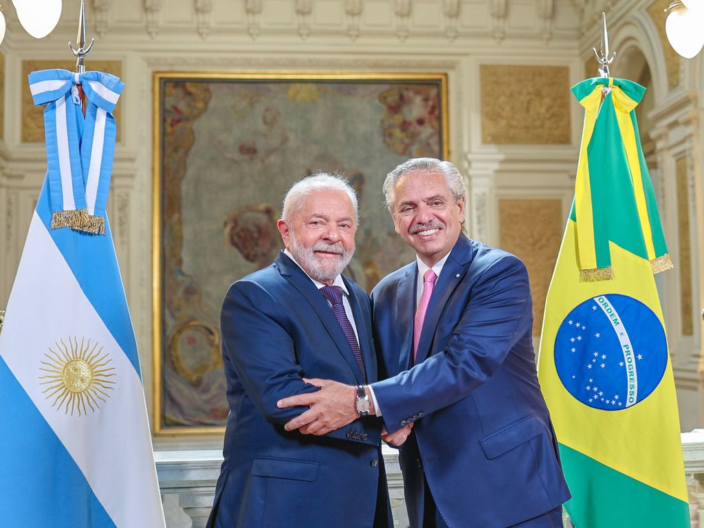 Presidente da República, Luiz Inácio Lula da Silva durante reunião com o Presidente da República Argentina, Alberto Fernández