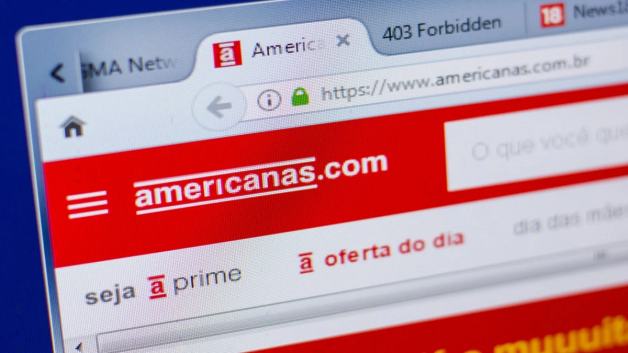 Print do site da página inicial do site da Americanas (AMER3)