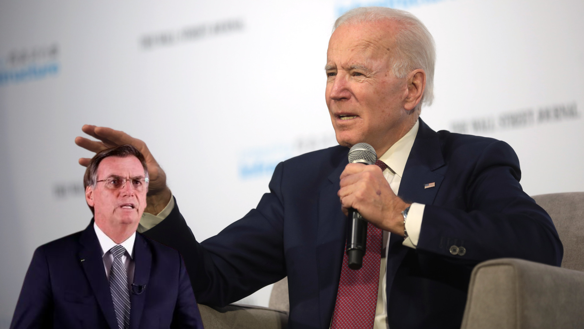 Presidente dos EUA, Joe Biden, e o ex-presidente do Brasil, Jair Bolsonaro