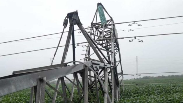 Eletrobras Eletronorte publicou foto da torre caída em Rondônia