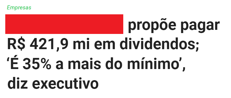 dividendos elétrica