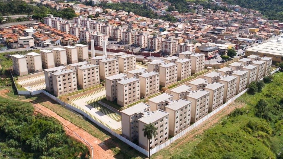 Vista aérea de imóveis da construtora Tenda