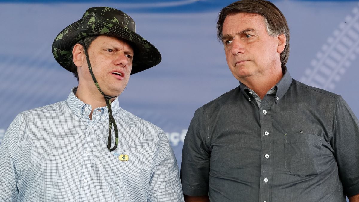 Tarcisio de Freitas e Jair Bolsonaro