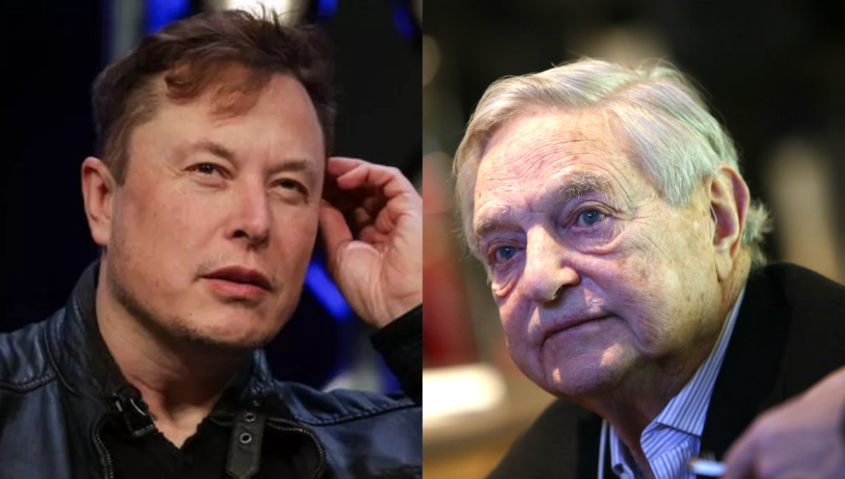 Bilionários Elon Musk e George Soros