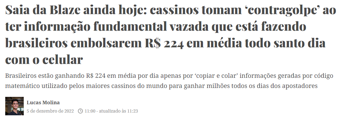 Nós avisamos sobre o escândalo da Blaze; conheça uma forma legítima e fácil  de ganhar até R$ 118 por dia - Seu Dinheiro