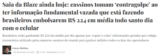 O foguetinho da Blaze caiu; veja a verdade sobre o cassino e saiba como dá  pra ganhar R$ 118 online de forma legítima – Money Times