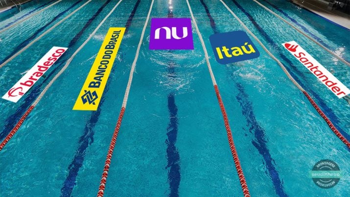 Logo bancos nadadores competição