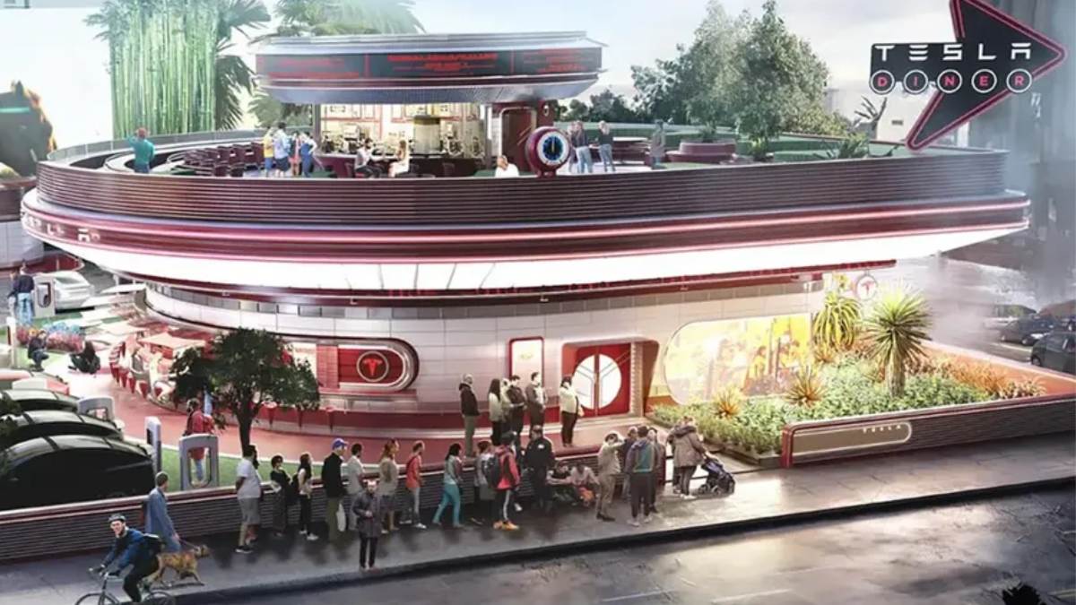 Restaurante futurista da Tesla, projeto do Elon Musk