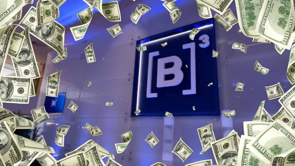 dinheiro caindo bolsa brasileira nota de crédito brasil