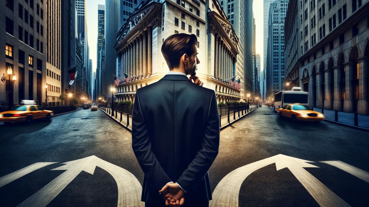 Investidor nos mercados financeiros de Wall Street private equity mercado privado