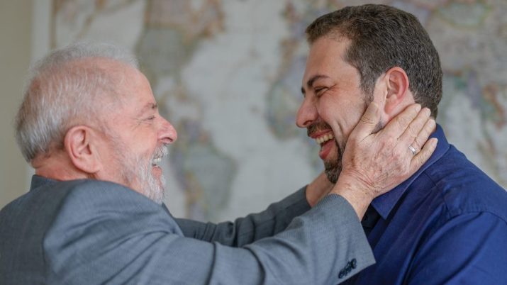 O presidente Lula e o deputado Guilherme Boulos