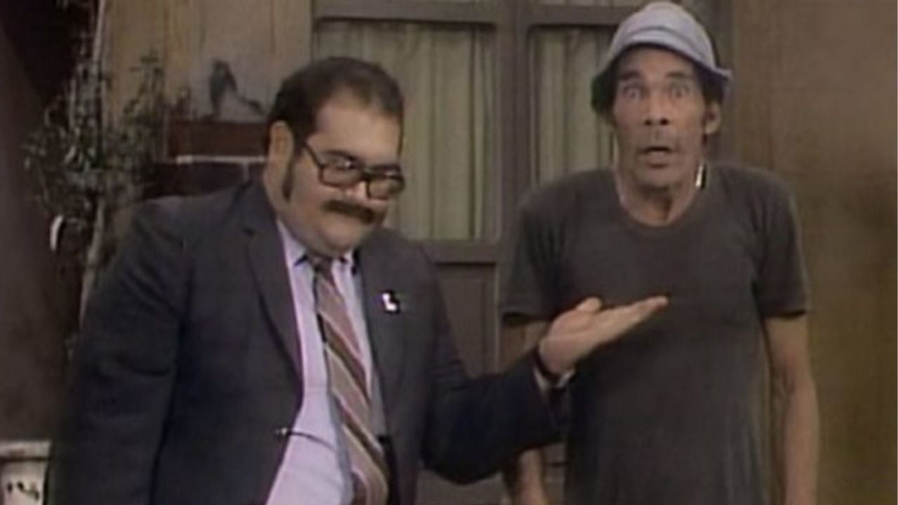 Sr. Barriga cobrando o aluguel do Seu Madruga, na série Chaves