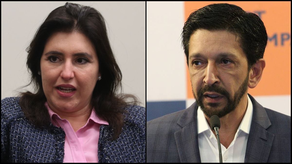 Simone Tebet e Ricardo Nunes
