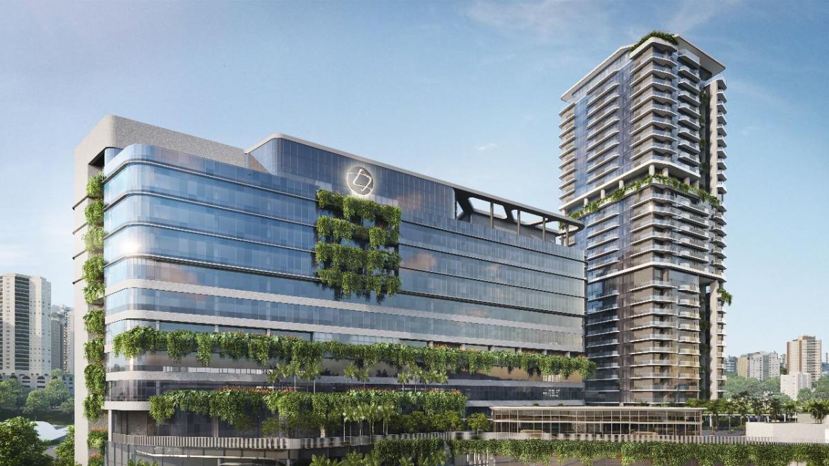 Projeção do novo edifício que será construído pelo TRXF11 para o Einstein