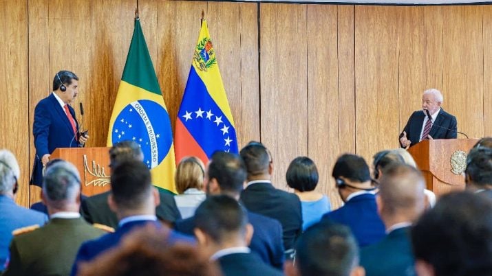 presidente Luiz Inácio Lula da Silva e Nicolás Maduro, governante da Venezuela