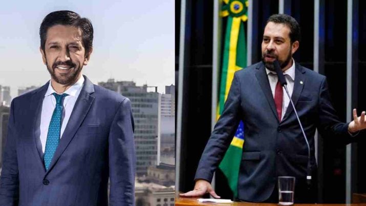 Da esquerda para direita: Ricardo Nunes (MDB) e Guilherme Boulos (PSOL)