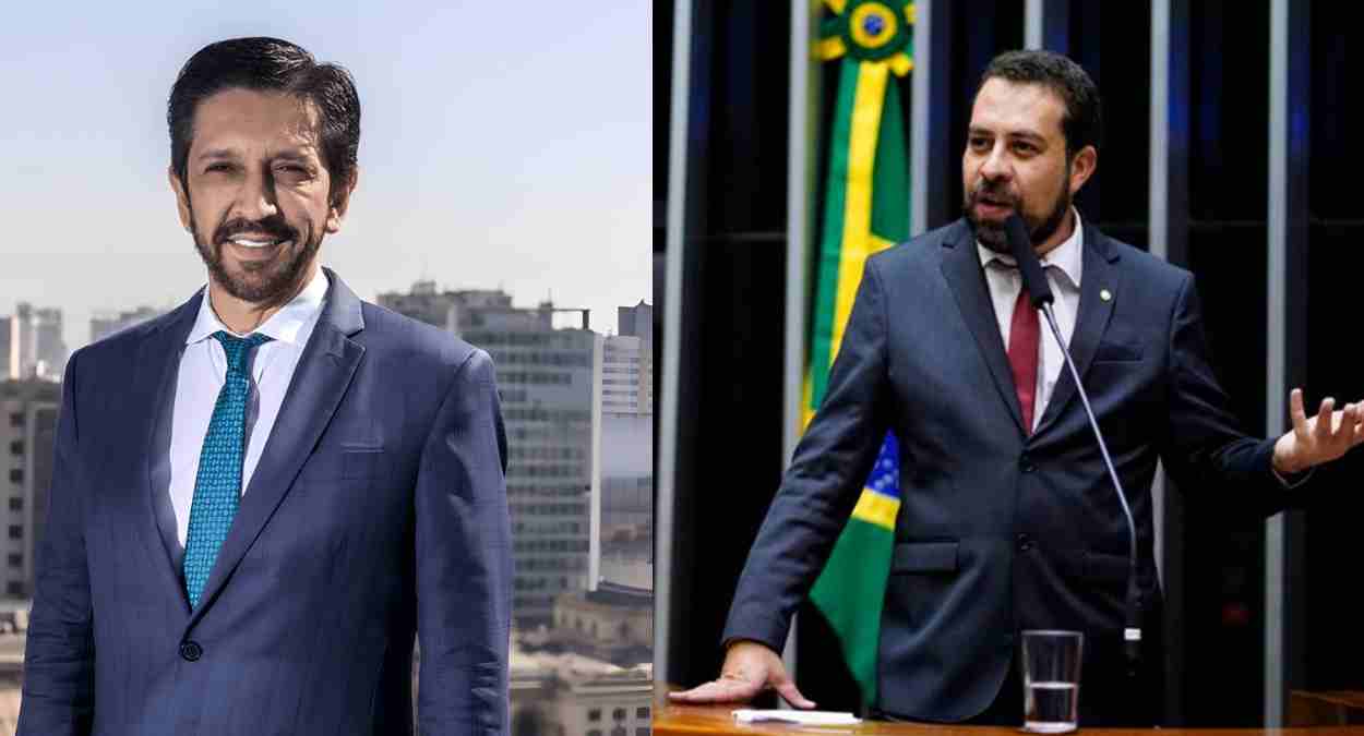 Da esquerda para direita: Ricardo Nunes (MDB) e Guilherme Boulos (PSOL)