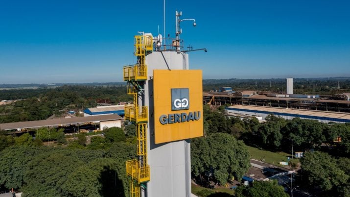 Fachada de usina da Gerdau (GGBR4).