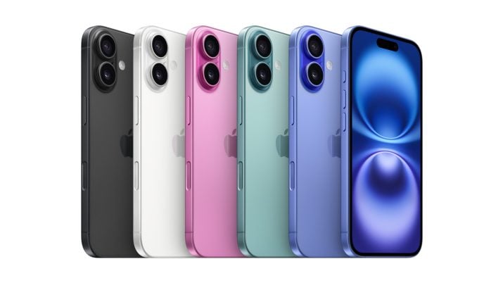 O iPhone 16 da Apple disponível em cinco cores