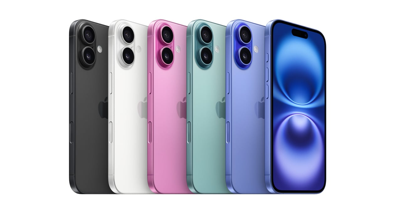 O iPhone 16 da Apple disponível em cinco cores