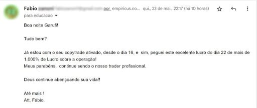 Email Depoimento Garufi SSC