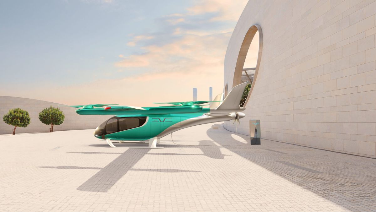 eVTOL da Eve, subsidiária da Embraer (EMBR3).
