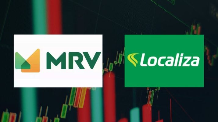 Ações da MRV (MRVE3) e Localiza (RENT3) são destaque na bolsa.