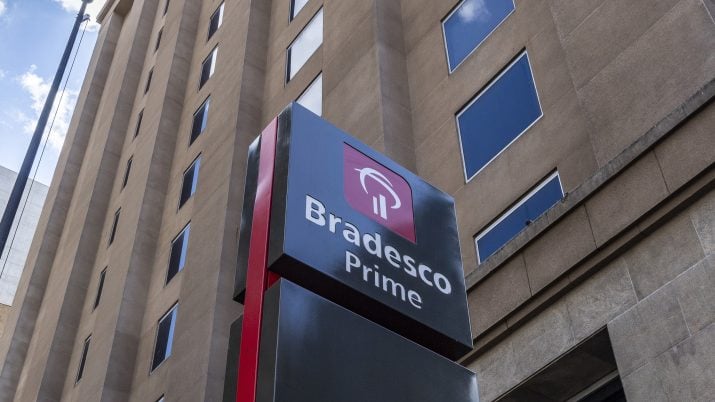 Fachada do banco Bradesco Prime na Avenida Paulista