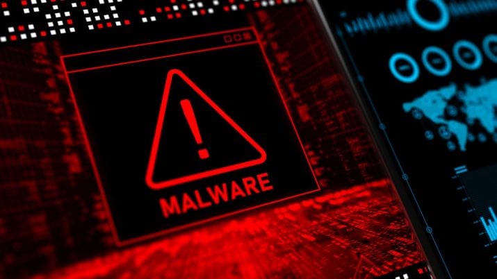 Aviso de um programa de malware detectado