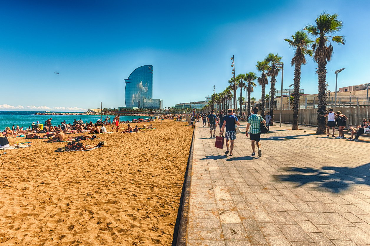 A Barceloneta, praia mais popular de Barcelona