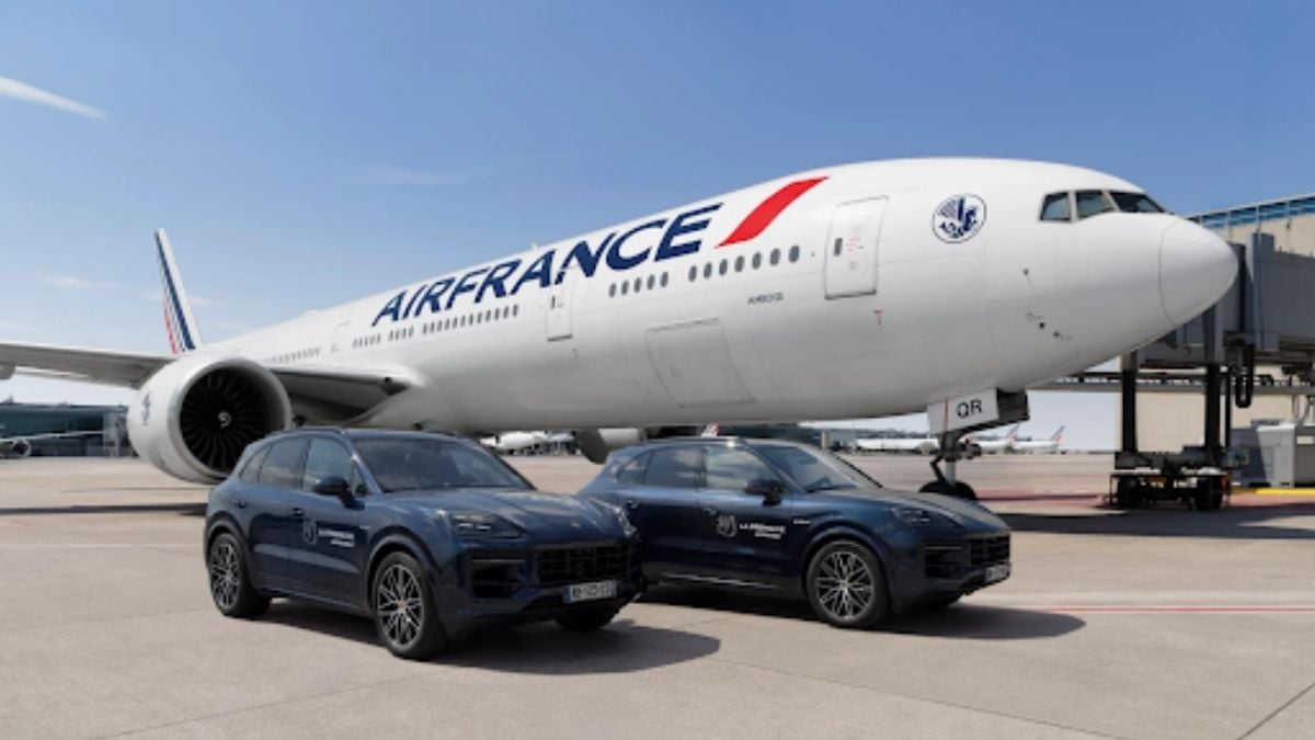 porsche carro luxo air france avião aviação