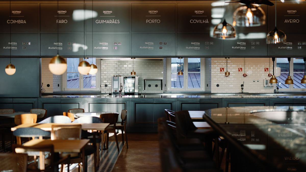 Impulso Restaurante: inspiração no universo ferroviário é uma constante no The Editory Riverside